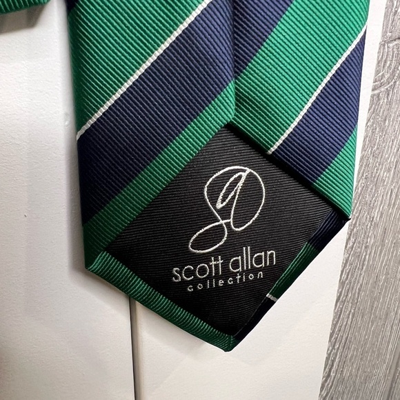 E1.12 College Striped Ties - Woven Necktie - Mens Ties Neck Tie by Scott Allan - Picture 5 of 8